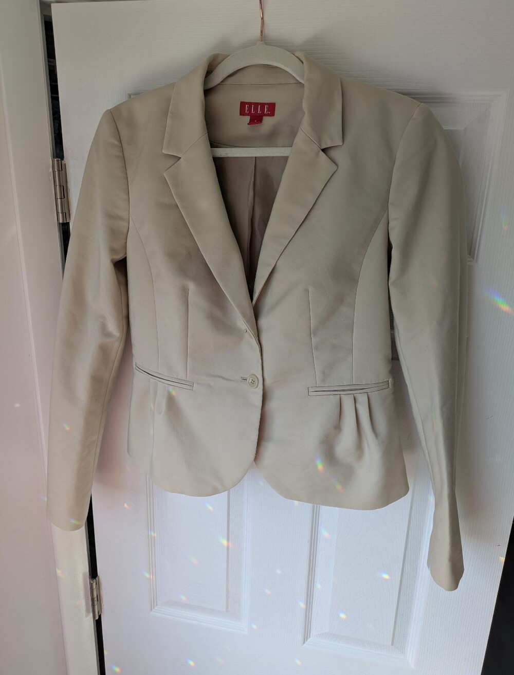 ELLE Women's Cream Tailored Blazer